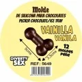 Schokoladenform mit 12 Silikonpenissen Zum aufhängen Von Vanille von Diablo Picante