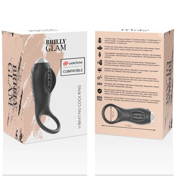 Alan Cock Ring Watchme Kompatibel mit Drahtloser Technologie von Brilly Glam | Fesselliebe.de