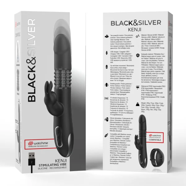 Kenji Stimulierende Vibe, Kompatibel mit Watchme Drahtloser Technologie von Black&Silver | Fesselliebe.de