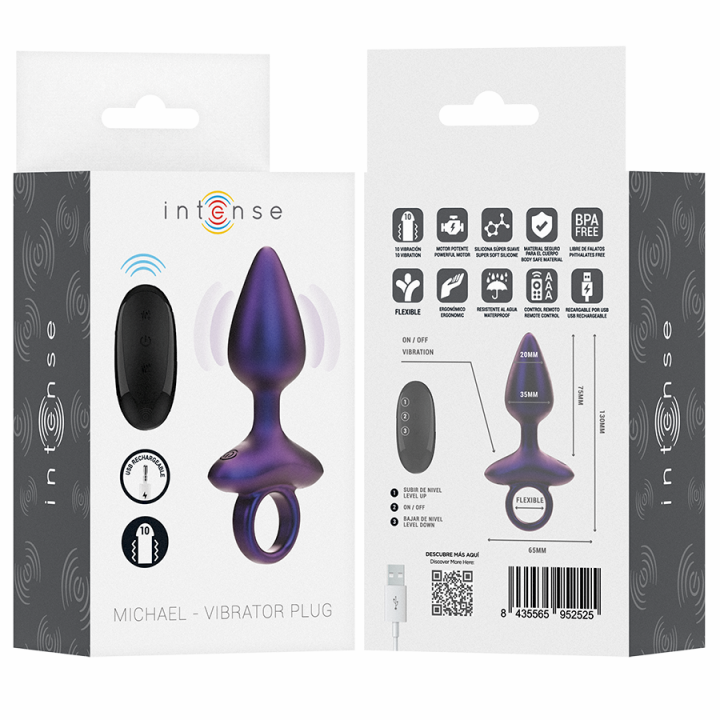 Michael Vibrierender Analstecker Modell 2 mit Fernbedienung von Intense Anal Toys | Fesselliebe.de