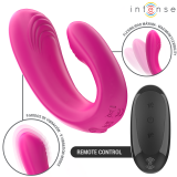 Janet Doppelter U-Förmiger Stimulator und Vibrator mit Fernbedienung Rosa von Intense Couples Toys | Fesselliebe.de