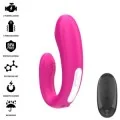 Janet Doppelter U-Förmiger Stimulator und Vibrator mit Fernbedienung Rosa von Intense Remote Control