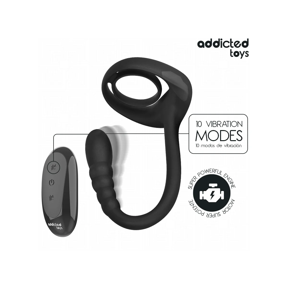 P-Spot Vibrierender Cock Ring mit Fernbedienung von Addicted Toys | Fesselliebe.de