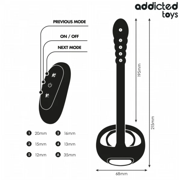 P-Spot Vibrierender Cock Ring mit Fernbedienung von Addicted Toys | Fesselliebe.de