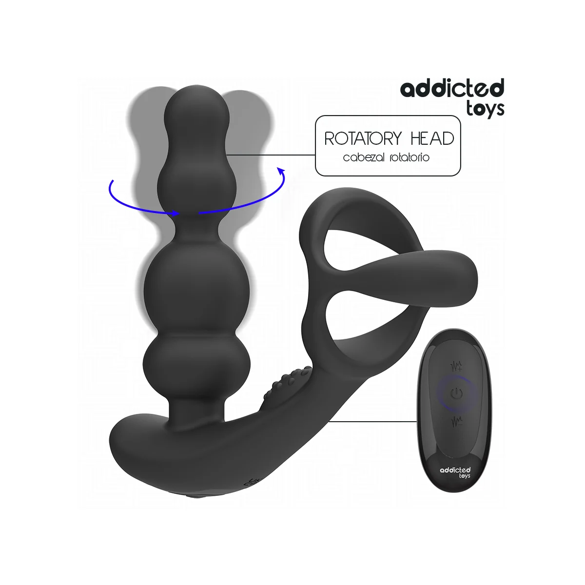 Rotierendes Prostatamassagegerät mit Fernbedienung von Addicted Toys | Fesselliebe.de