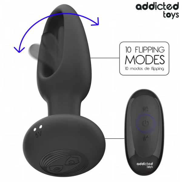 Analplug mit Vibrierender Zunge und mit Fernbedienung von Addicted Toys | Fesselliebe.de