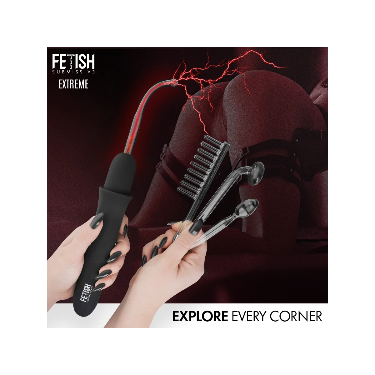 Vibrador Wand Electroestimulación Alta Frecuencia von Fetish Submissive Extreme