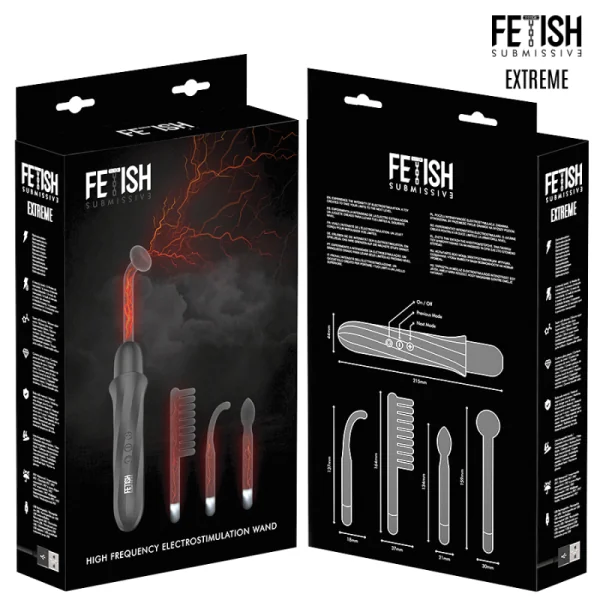 Vibrador Wand Electroestimulación Alta Frecuencia von Fetish Submissive Extreme