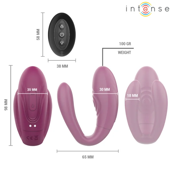 Sandra Klappe- und Vibrationsklemmstimulator mit Fernbedienung von Intense Couples Toys | Fesselliebe.de