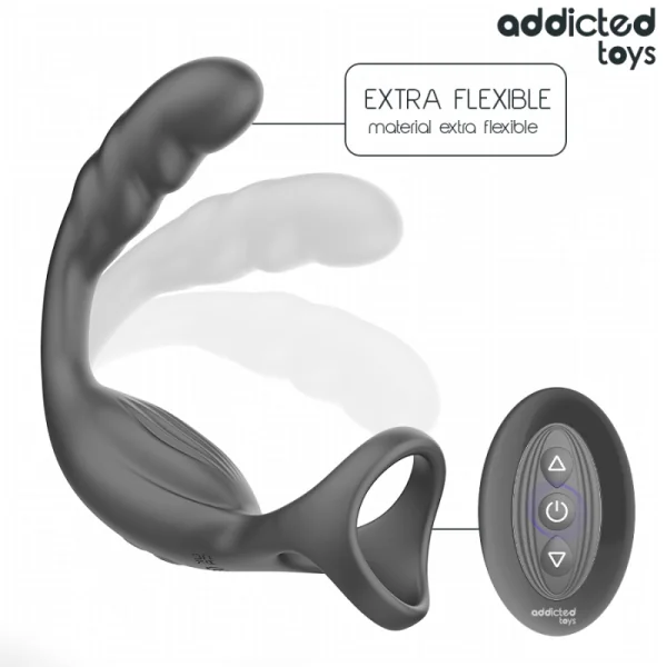 Doppelter Prostatik-Cockring mit Fernbedienung von Addicted Toys | Fesselliebe.de