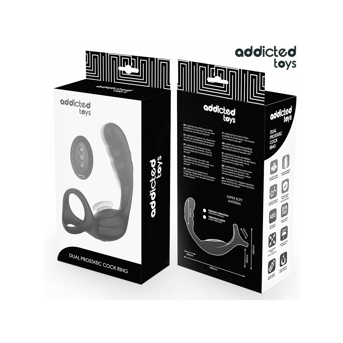 Doppelter Prostatik-Cockring mit Fernbedienung von Addicted Toys | Fesselliebe.de