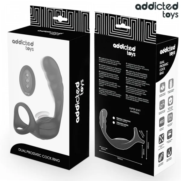 Doppelter Prostatik-Cockring mit Fernbedienung von Addicted Toys | Fesselliebe.de