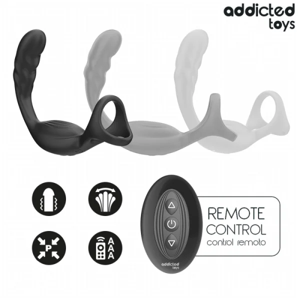 Doppelter Prostatik-Cockring mit Fernbedienung von Addicted Toys | Fesselliebe.de