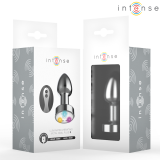 Vibrierender Analplug aus Metall mit Led-Leuchten und mit Fernbedienung - Grösse S von Intense Anal Toys | Fesselliebe.de
