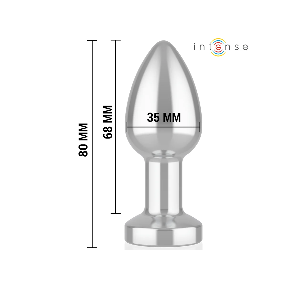 Vibrierender Analplug aus Metall mit Led-Leuchten und mit Fernbedienung - Grösse S von Intense Anal Toys | Fesselliebe.de