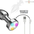 Vibrierender Analplug Aus Metall mit Led-Leuchten und Fernbedienung - Grösse S von Intense Anal Toys