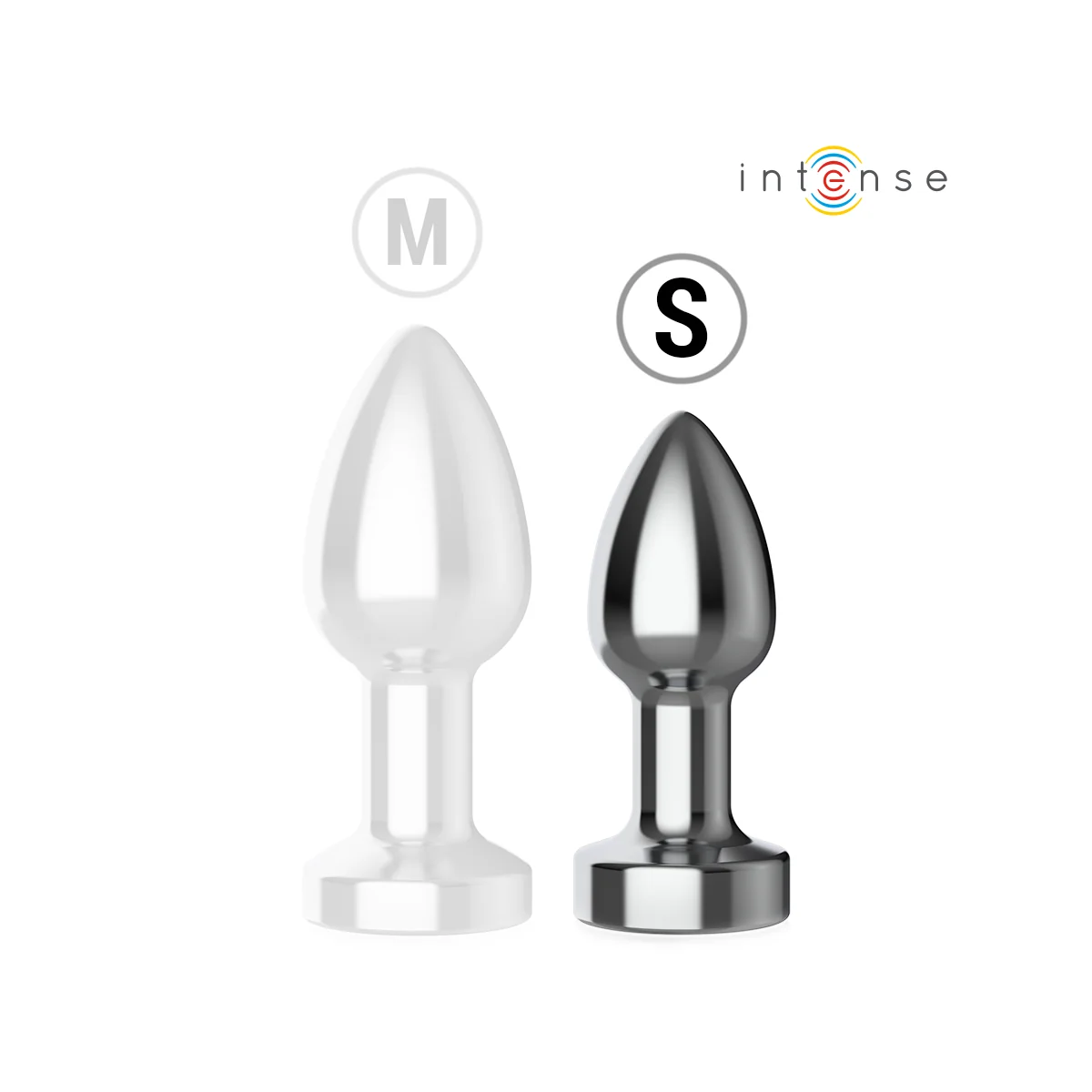 Vibrierender Analplug aus Metall mit Led-Leuchten und mit Fernbedienung - Grösse S von Intense Anal Toys | Fesselliebe.de