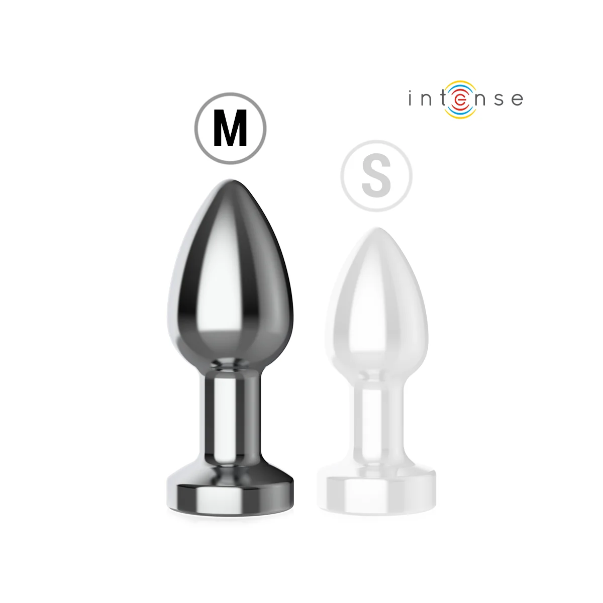 Vibrierender Analplug aus Metall mit Led-Leuchten und mit Fernbedienung - Grösse M von Intense Anal Toys | Fesselliebe.de