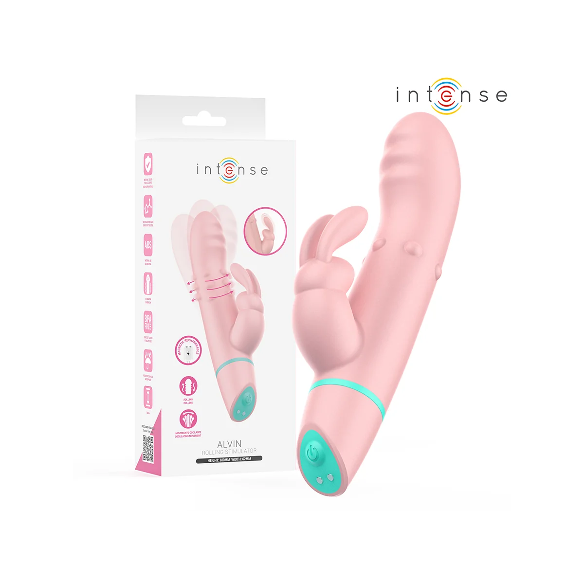 Alvin Kaninchenstimulator & Rollvibrator + Oszillierend von Intense High Tech