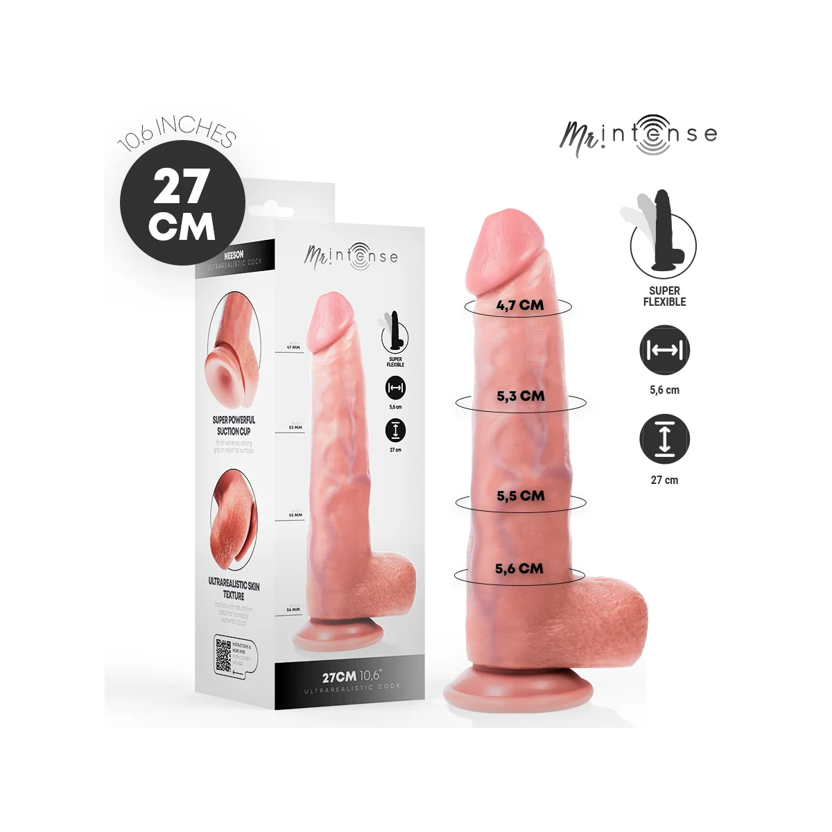 Mr Neeson Dildo 27 cm -Ø- 5.6 cm von Mr. Intense Dildos