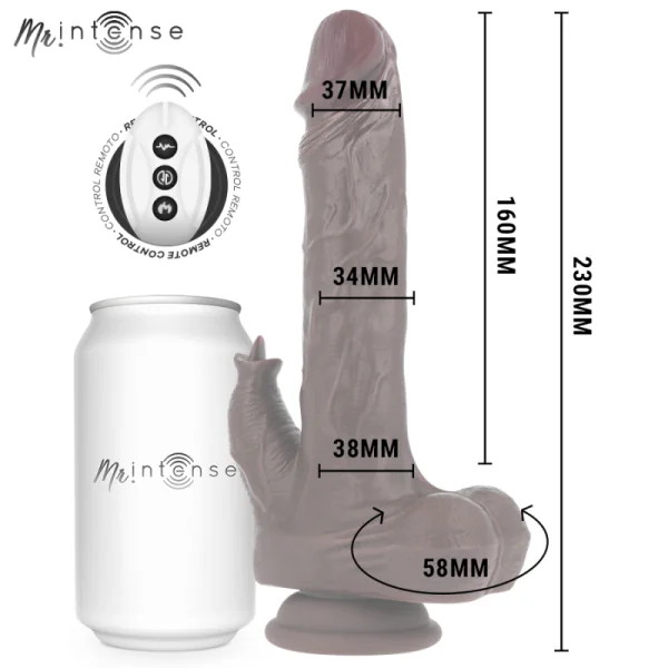 Realistischer Multifunktions-Morgan mit Vibration und Auf- und Ab-Fernbedienung 23 cm – O – 3,5 cm von Mr, Intense | Fesselliebe.de