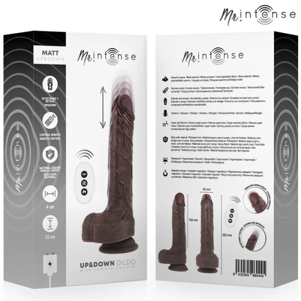 Matt Realistisches Multifunktions-Motor mit Vibration, Auf- und Ab-Fernbedienung, 22 cm – O – 4 cm von Mr, Intense | Fesselliebe.de