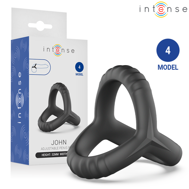 John Verstellbarer Dreifach-Penisring Modell 4 von Intense For Him