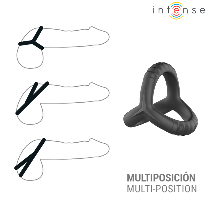 John Verstellbarer Dreifach-Penisring Modell 4 von Intense For Him