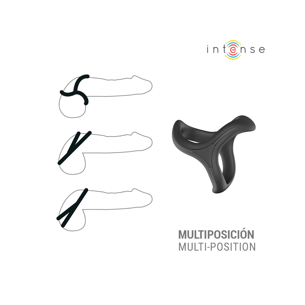 Alfie Verstellbarer Dreifach-Penisring Modell 6 von Intense For Him