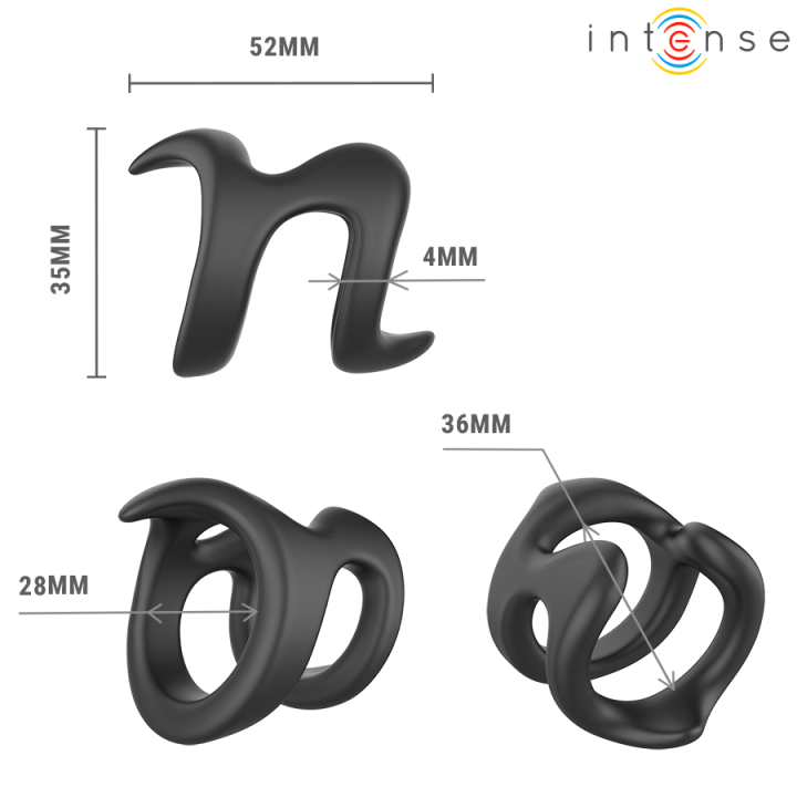 Nikolaj Verstellbarer Penisring Modell 8 von Intense For Him