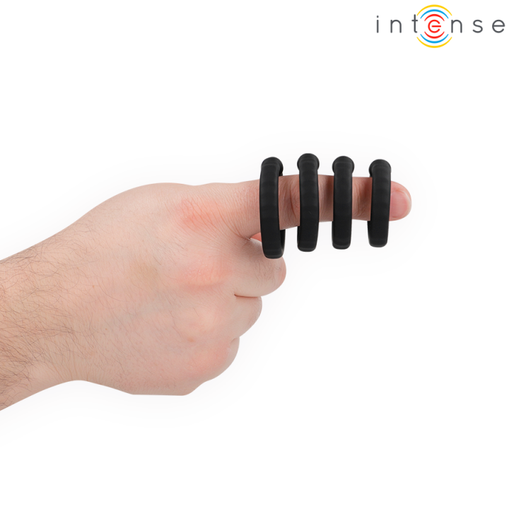 Michiel Set mit 4 Penisringen Modell 10 von Intense For Him