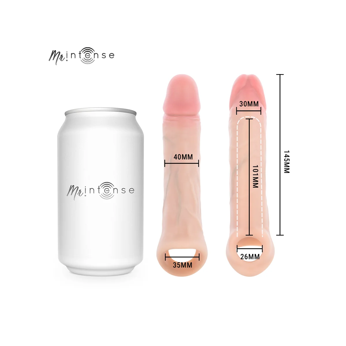 Mr Simon M Silikon-Penishülle 14,5 cm -Ø- 4 cm von Mr. Intense Penis Accessories