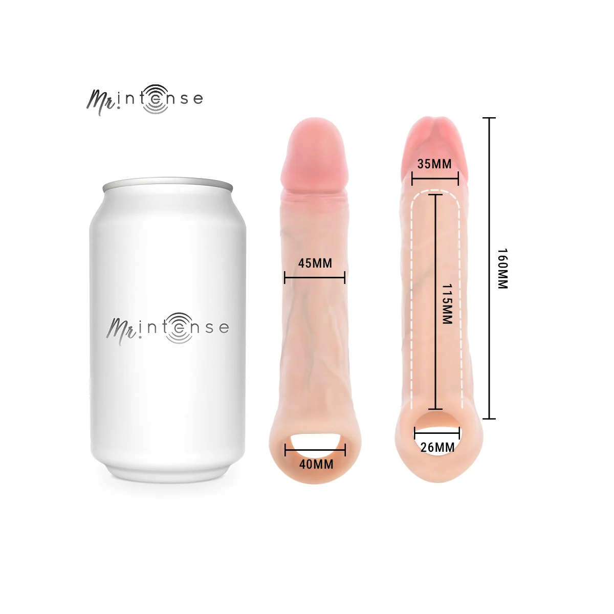 Mr Simon L Silikon-Penisüberzug 16 cm -Ø- 4,5 cm von Mr. Intense Penis Accessories