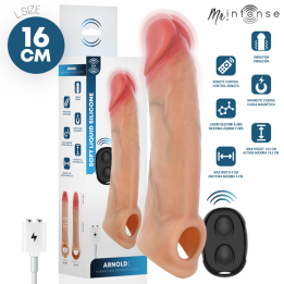 Mr Arnold L Vibrator Silikon-Penishülle mit Fernbedienung 16 cm -Ø- 4,5 cm von Mr. Intense Penis Accessories