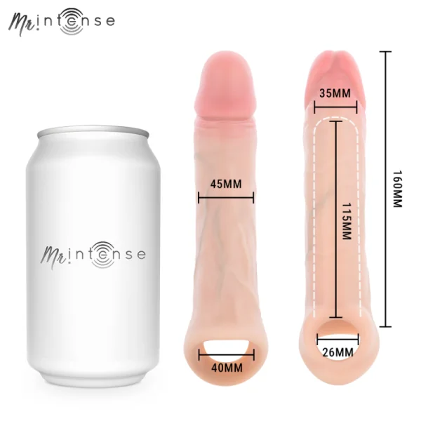 Mr Arnold L Vibrator Silikon-Penishülle mit Fernbedienung 16 cm -Ø- 4,5 cm von Mr. Intense Penis Accessories