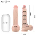 Bruce S Silikon-Dildo mit Hoden, 17,8 cm, Ø 4 cm von Mr. Intense Dildos