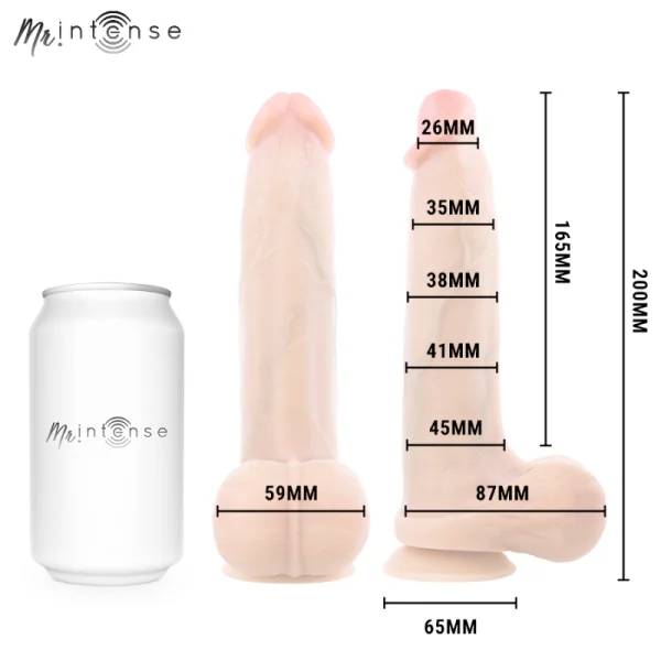 Mr Bruce M Silikondildo mit Hoden 20 cm -Ø- 4,5 cm von Mr. Intense Dildos