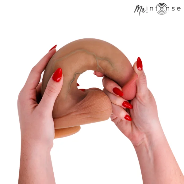 Mr Bruce Xl Silikon-Dildo mit Hoden 25,5 cm -Ø- 5,5 cm von Mr. Intense Dildos