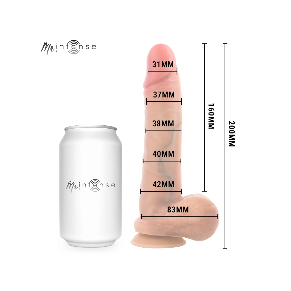 Gary M Ultra-Realistischer Silikon-Penis mit Hoden 20 cm – Ø – 4,2 cm von Mr. Intense Dildos