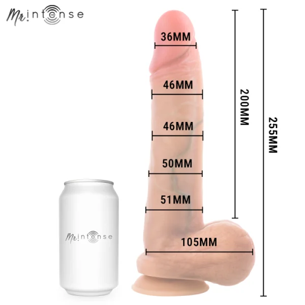 Mr Gary Xl Ultra-Realistischer Silikon-Penis mit Hoden 25,5 cm -Ø- 5,1 cm von Mr. Intense Dildos