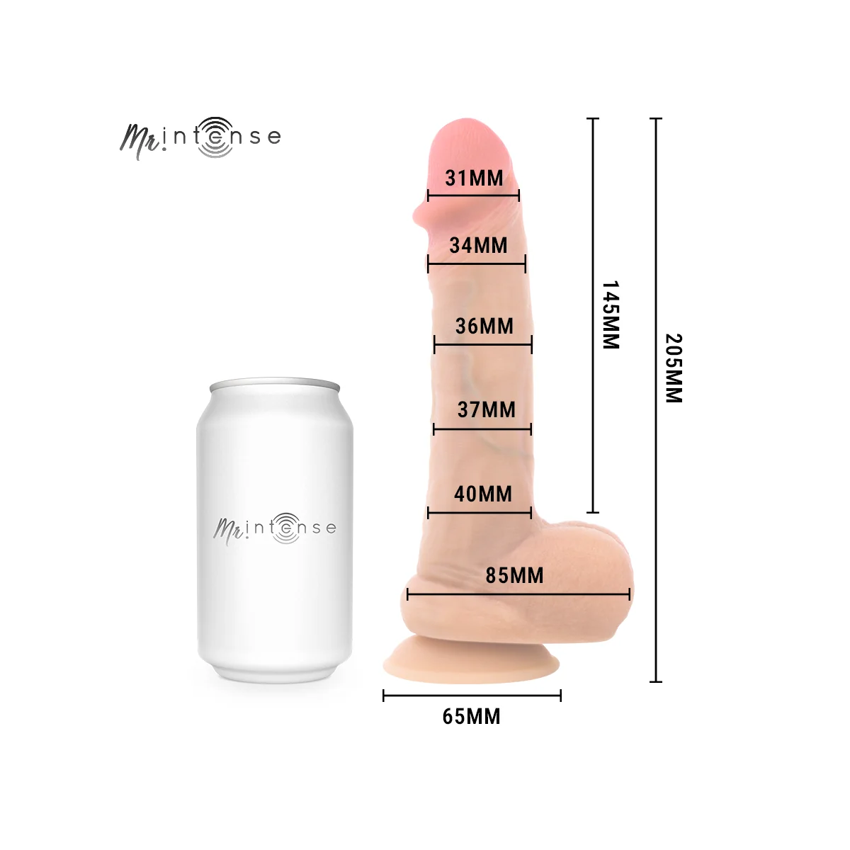 Mr Danny Silikon-Ejakulationsdildo 20,5 cm -Ø- 4 cm von Mr. Intense Dildos