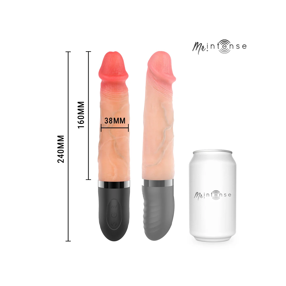 Mr Jean Up&Down Vibrator Silikon mit Wärmeeffekt 24 cm -Ø- 3,8 cm von Mr. Intense High Tech