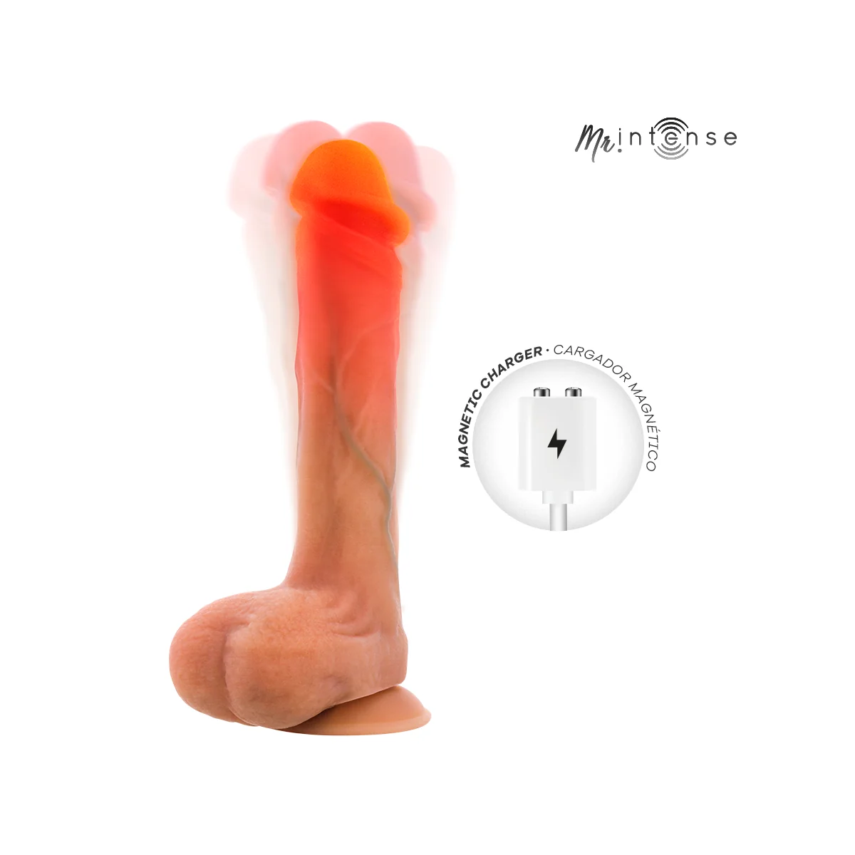 Mr Bradley Silikon-Vibrationsdildo mit Wärmeeffekt und Fernbedienung 21 cm -Ø- 4,2 cm von Mr. Intense High Tech
