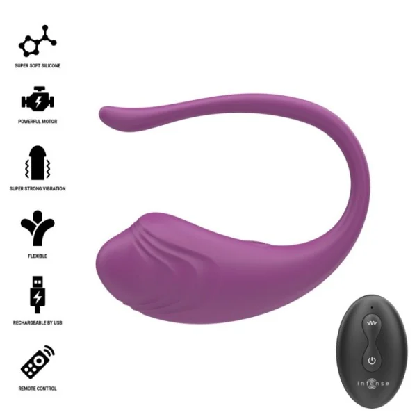 Olivia Purple Vibrations-Ei mit Fernbedienung von Intense Remote Control