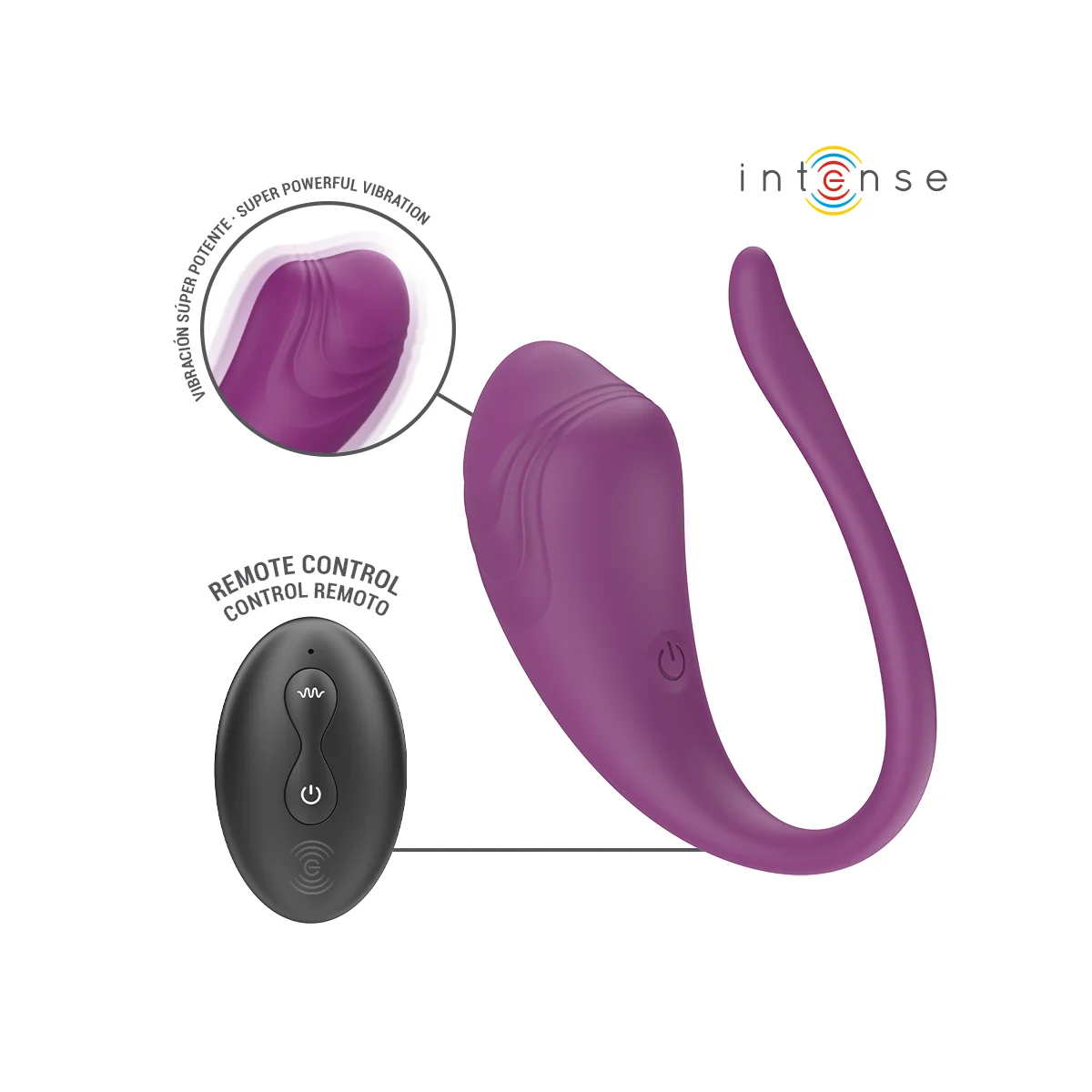 Olivia Purple Vibrations-Ei mit Fernbedienung von Intense Remote Control