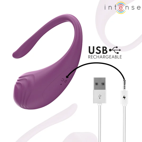 Olivia Purple Vibrations-Ei mit Fernbedienung von Intense Remote Control