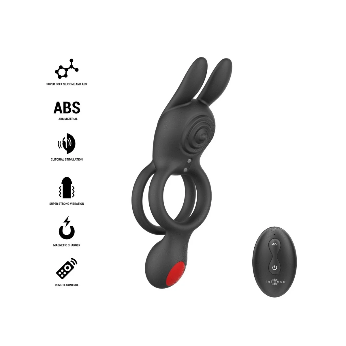 Quinn Doppelvibrationsring mit Fernbedienung von Intense Couples Toys | Fesselliebe.de