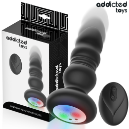 Rotierender Vibrierender Analplug mit Led-Licht und mit Fernbedienung von Addicted Toys | Fesselliebe.de