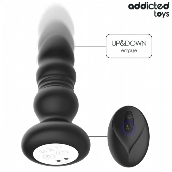 Rotierender Vibrierender Analplug mit Led-Licht und mit Fernbedienung von Addicted Toys | Fesselliebe.de