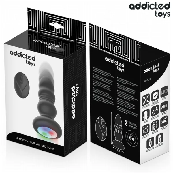 Rotierender Vibrierender Analplug mit Led-Licht und mit Fernbedienung von Addicted Toys | Fesselliebe.de